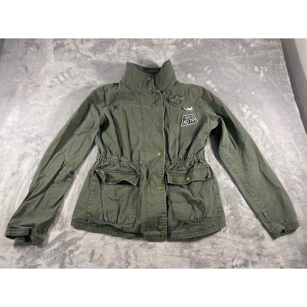 Her Universe Star Wars Yoda Rebel Olive Green Utility Field Jacket Large